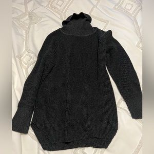 Women’s dark grey turtleneck sweater